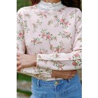 Marie Floral Print Jumper with Crew Neck