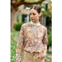 Melis Floral Print Jumper with Crew Neck