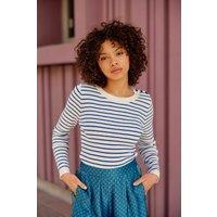 Molly Breton Striped Jumper in Cotton with Crew Neck