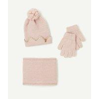 Beanie, Gloves and Snood Set