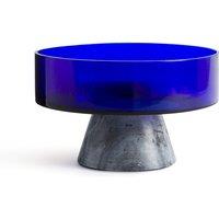 Trapani Blue Glass & Marble Raised Dish