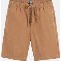 Seersuker Bermuda Shorts with Elasticated Waistband