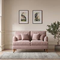 Emeline Velvet 2 Seater Sofa with Antique Castor Legs