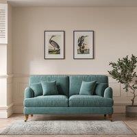 Emeline Velvet 3 Seater Sofa with Antique Castor Legs