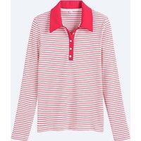 Striped Polo Shirt with Long Sleeves