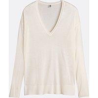 Fine Knit Jumper with V-Neck