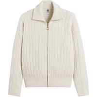 Short Chunky Knit Cardigan with V-Neck