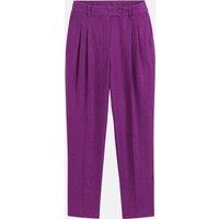 Linen Cigarette Trousers with High Waist