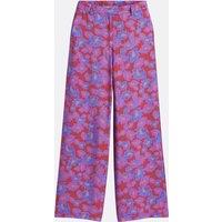 Floral Wide Leg Trousers with High Waist