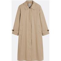 Signatures Maurice Long Trench Coat with Button Fastening