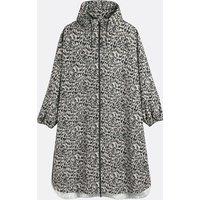 Oversized Maxi Windbreaker Hooded with Print