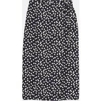 Wrapover Maxi Skirt in Polka Dot Print