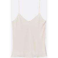 Satin V-Neck Vest Top with Shoestring Straps