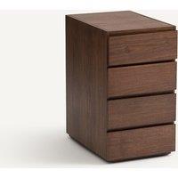 Working Walnut-Veneered 4-Drawer Unit