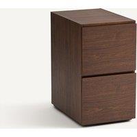 Working Walnut-Veneered Unit with 2 Large Drawers