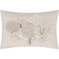 The Brook Embroidered Velvet Braided Feather Filled Cushion