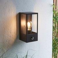 Beltra Black Outdoor PIR Wall Light