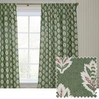 Sessile Leaf Printed Pencil Pleat Curtains