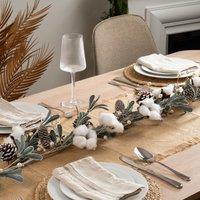 150cm Cotton Ball and Mistletoe Garland