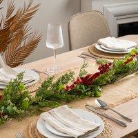 180cm Red Berry and Pine Cone Garland