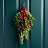 55cm Red Berry and Pine Cone Swag