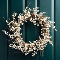 50cm White Berry Wreath
