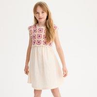 Sleeveless Dress with Crochet Bib Front