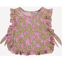 Printed Sleeveless Cropped Blouse