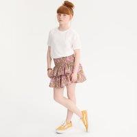 Smocked Waist Skort in Cotton Muslin