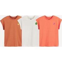 Pack of 3 Fruit Print T-Shirts with Crew Neck