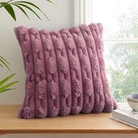 Carved Faux Fur Filled Cushion