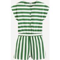 Striped Playsuit with Short Sleeves