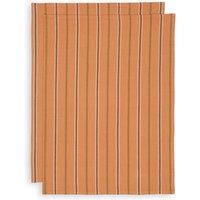 Set of 2 Hortense Striped Washed Cotton Tea Towels