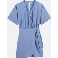 Wrapover Playsuit with Skirt Effect
