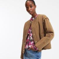 Mid-Season Short Padded Jacket with Press-Studs