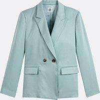 Lyocell Double Breasted Jacket, Loose Fit