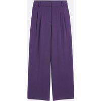 Lyocell Wide Leg Trousers with Pleat Front