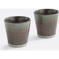 Set of 2 Arzana Reactive Enamel Stoneware Cups