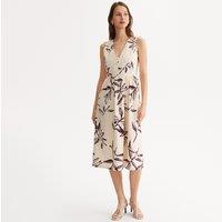 Midi Flared Sleeveless Dress with 3/4 Length