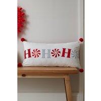 Ho Ho Ho Pom Pom Filled Cushion