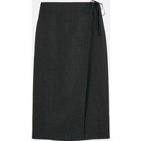 Straight Wrapover Midaxi Skirt