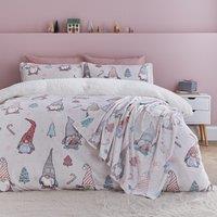 Christmas Festive Gnomes Duvet Cover and Pillowcase Set