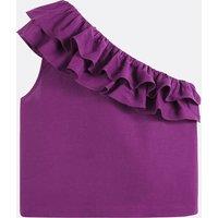 Sleeveless Asymmetric Top with Ruffles