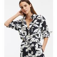 Printed Oversized Shirt with Long Sleeves