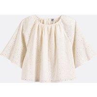 Broderie Anglaise Blouse with Butterfly Sleeves