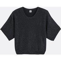 Crew Neck Jumper in Fine Iridescent Knit
