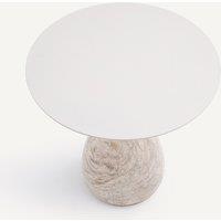 Balastro Side Table in Marble and Iron, 45cm