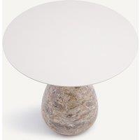 Balastro Side Table in Marble and Iron, 60cm