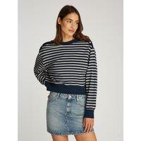 Crew Neck Striped Sweatshirt