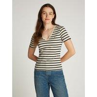 Striped V-Neck T-Shirt